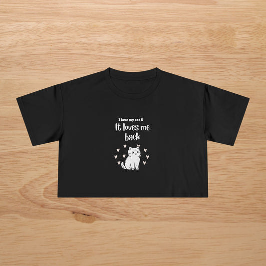 My Cat Loves Me - Women's Crop Tee