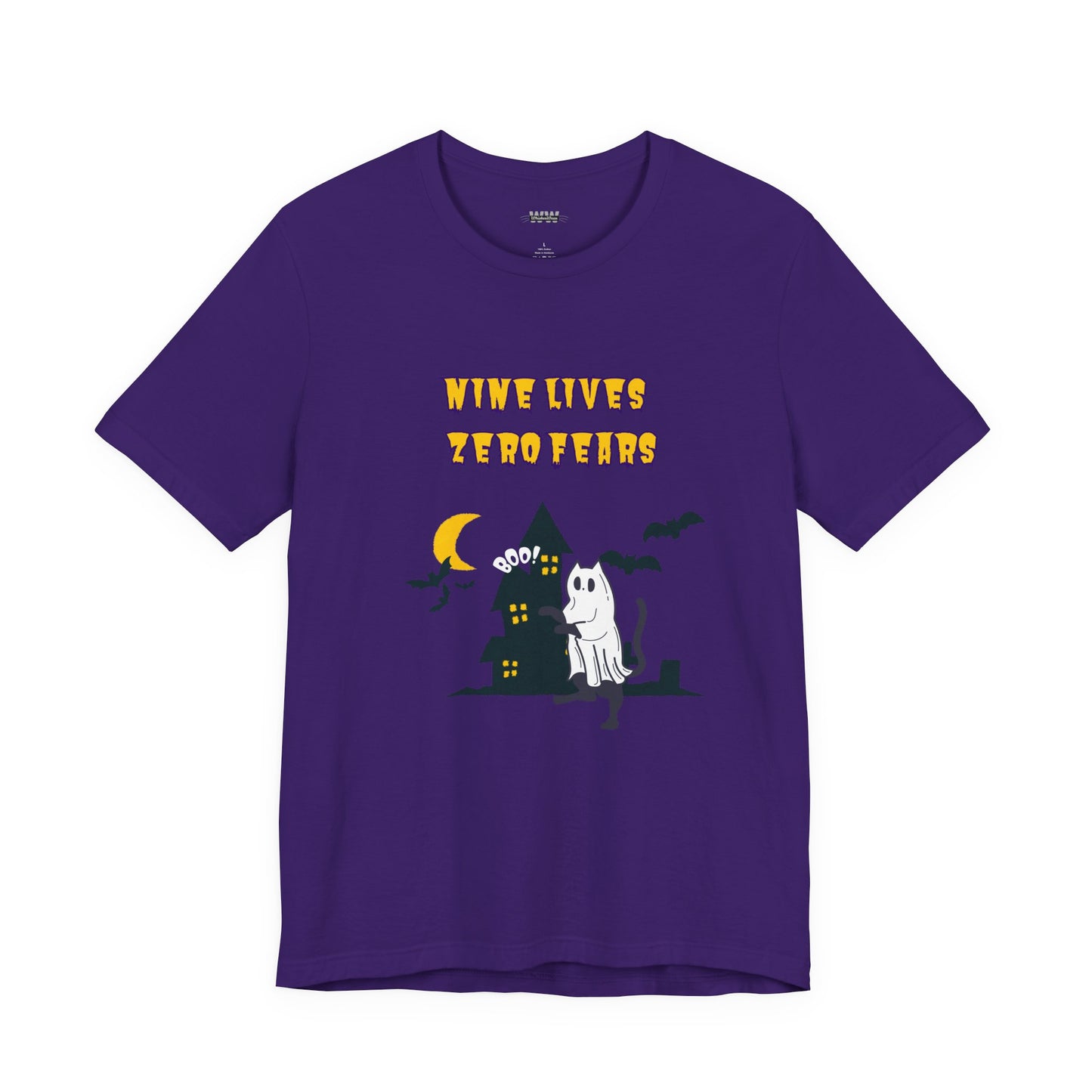 Nine Lives, Zero Fears Halloween Unisex Shirt