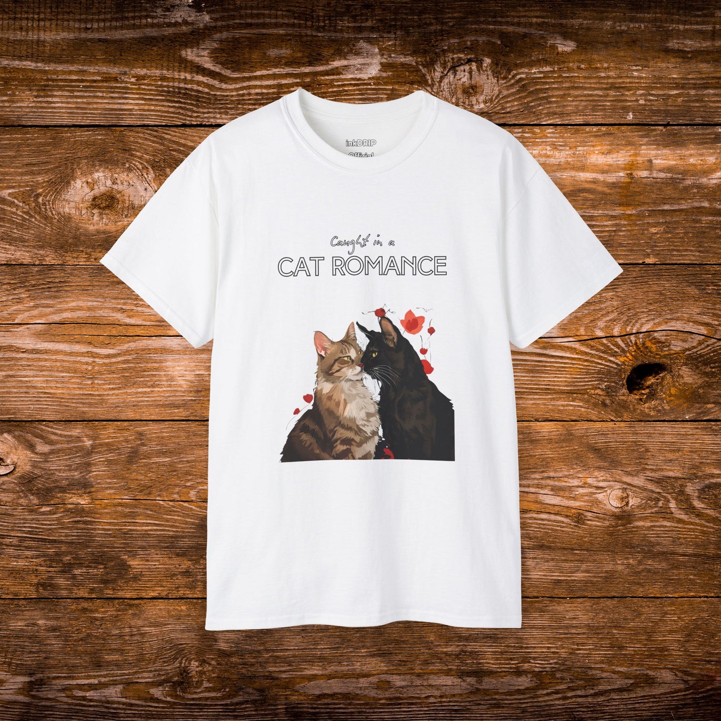 "Caught in a Cat Romance" - Parody T-Shirt for Women
