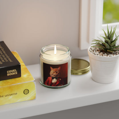 "Elegant Cat" - Eco-Friendly Scented Candle - Coconut Apricot Wax