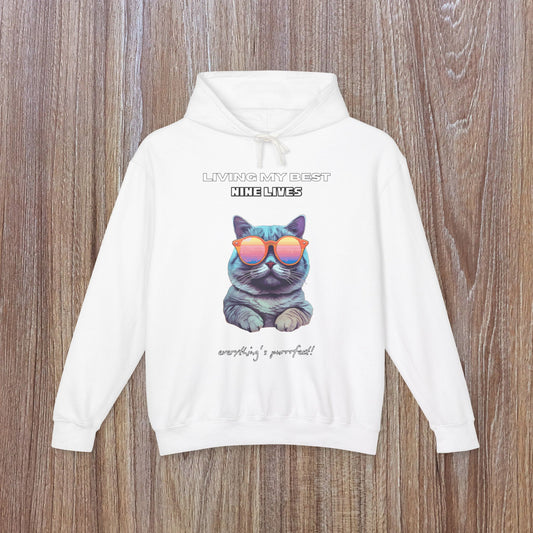 "Living My Best 9 Lives" Funny Hoodie
