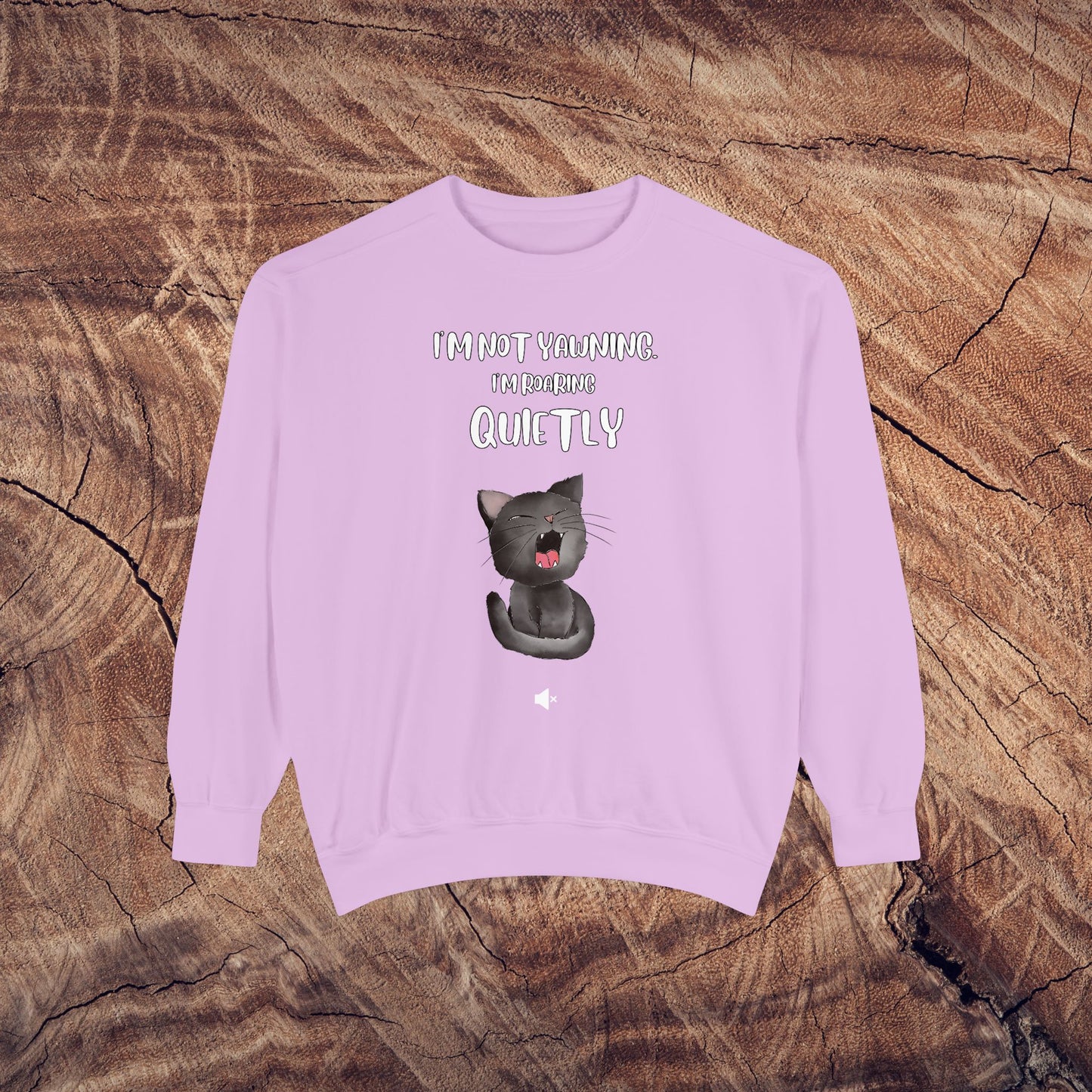 "Roaring Quietly" Cozy Cat Sweatshirt