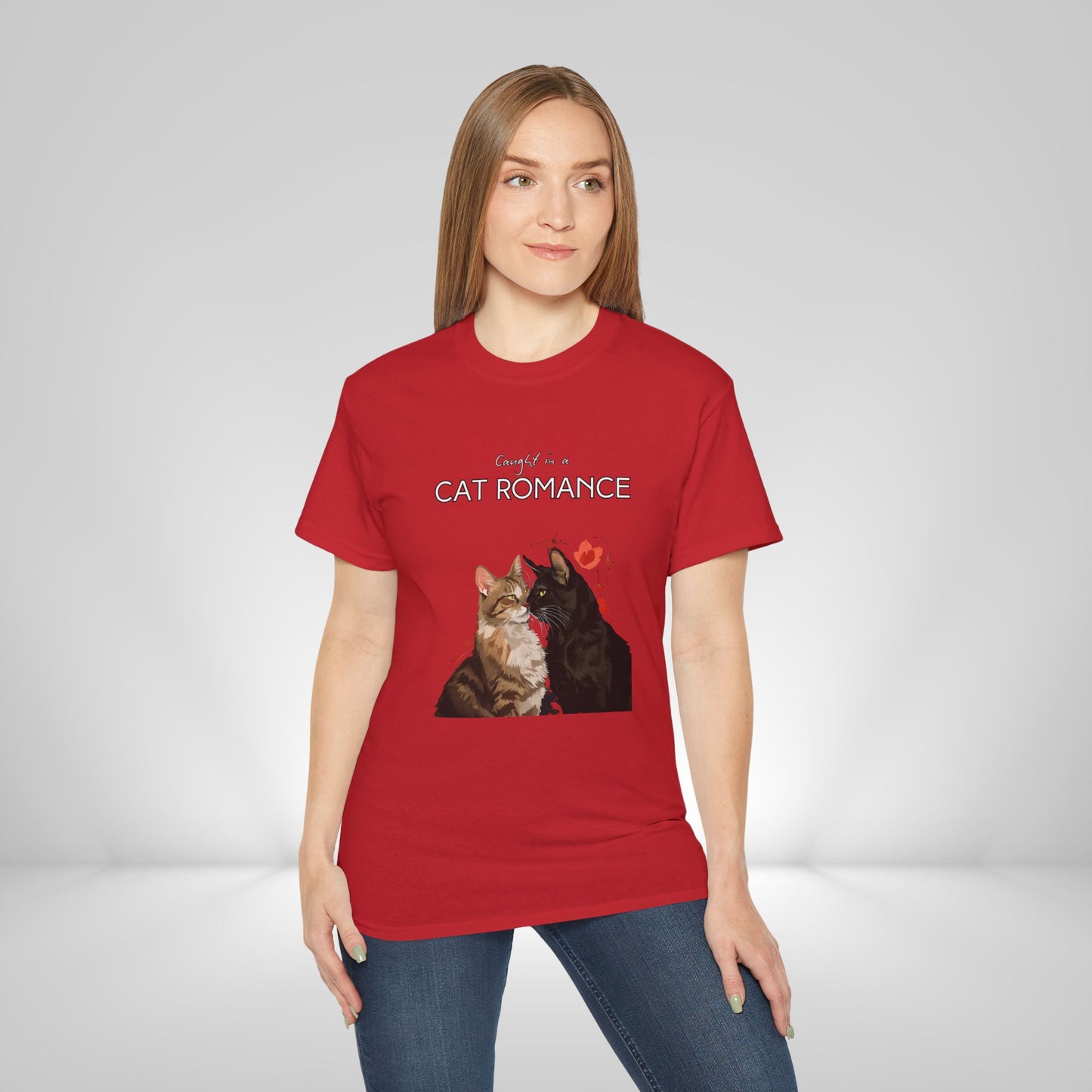 "Caught in a Cat Romance" - Parody T-Shirt for Women