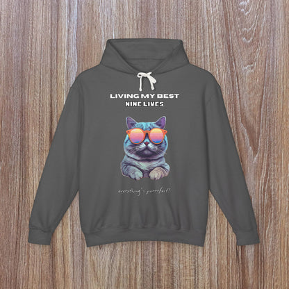 "Living My Best 9 Lives" Funny Hoodie