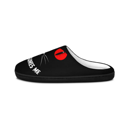 "Rage Consumes Me" Cat-Themed Slippers for Women