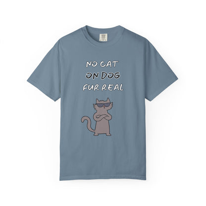 "No Cat, On Dog" Funny Gen-Z Slang Cat T-Shirt