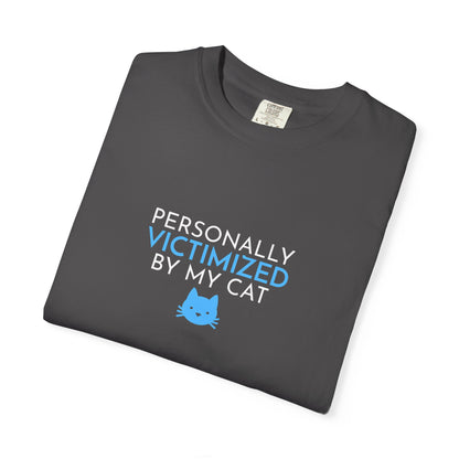 Victimized by my Cat Funny Men's T-Shirt