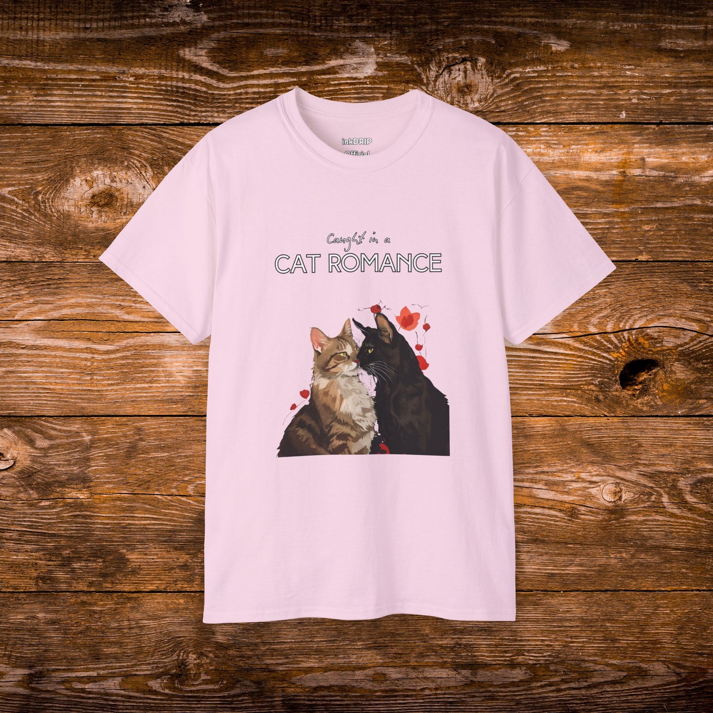 "Caught in a Cat Romance" - Parody T-Shirt for Women