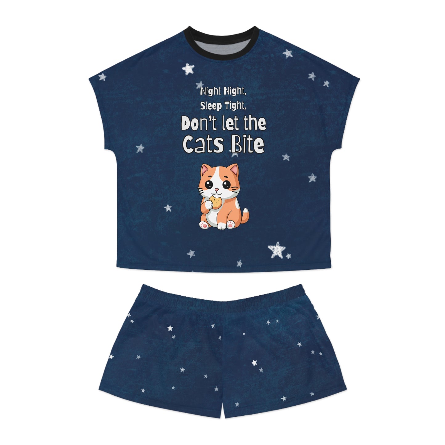 "Don't Let the Cat Bite" Cozy Women's Pajama Set