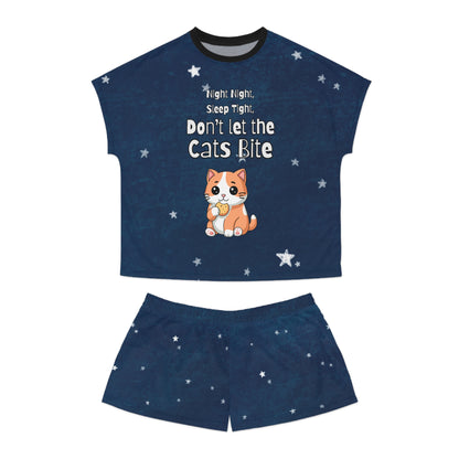 "Don't Let the Cat Bite" Cozy Women's Pajama Set