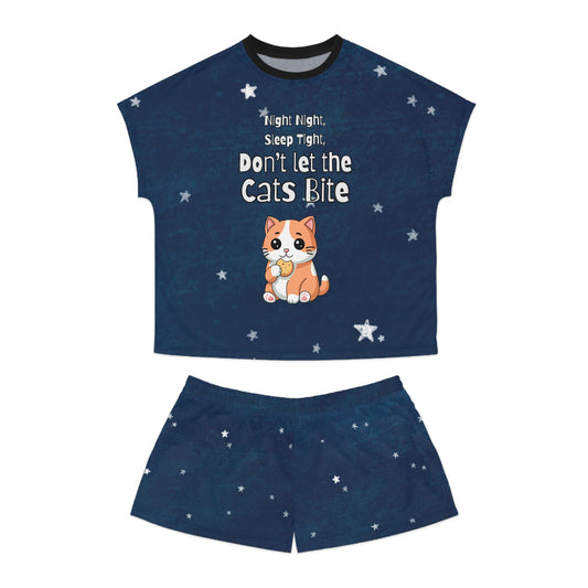 "Don't Let the Cat Bite" Cozy Women's Pajama Set