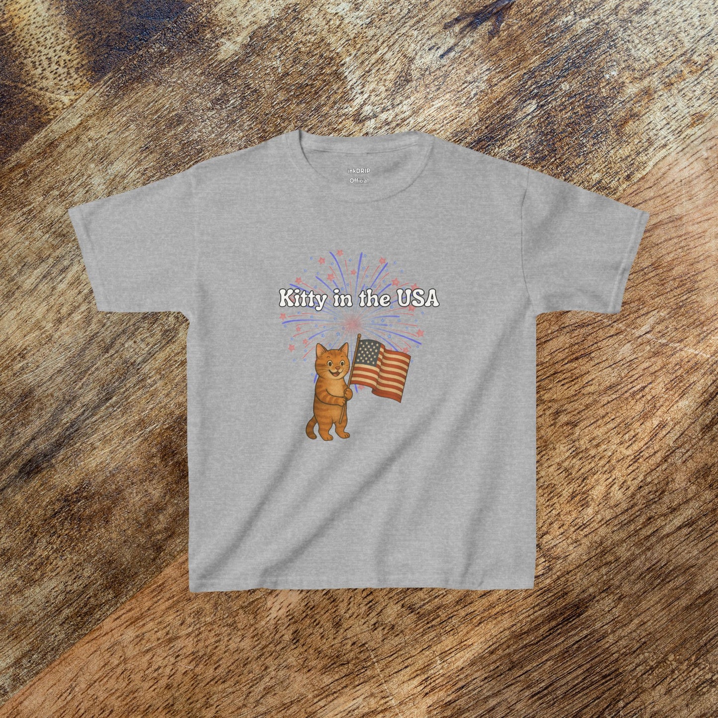 "Kitty in the USA" - Kids Tee