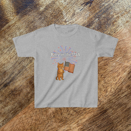 "Kitty in the USA" - Kids Tee