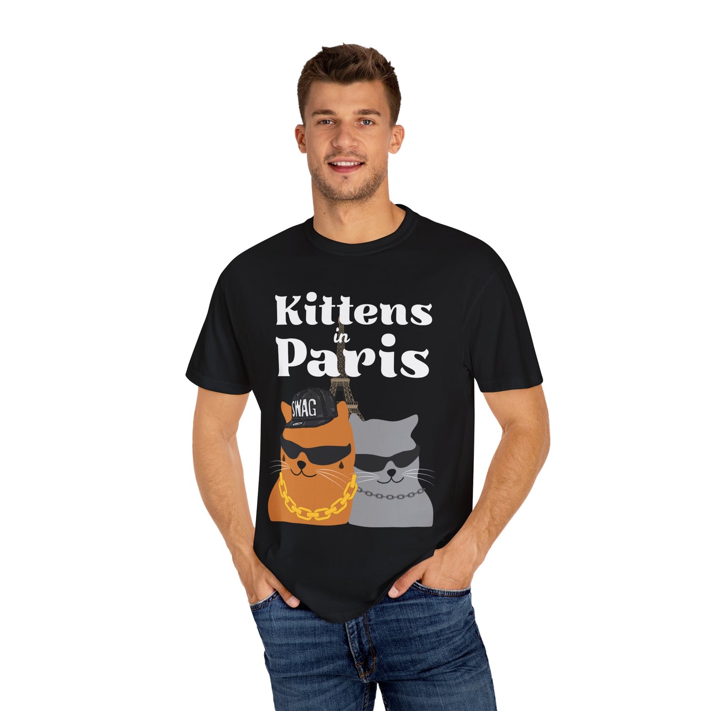 "Kittens in Paris" Funny Cat T-Shirt