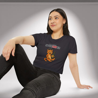 "IntoxiCATed" Crop-Top Shirt for Women