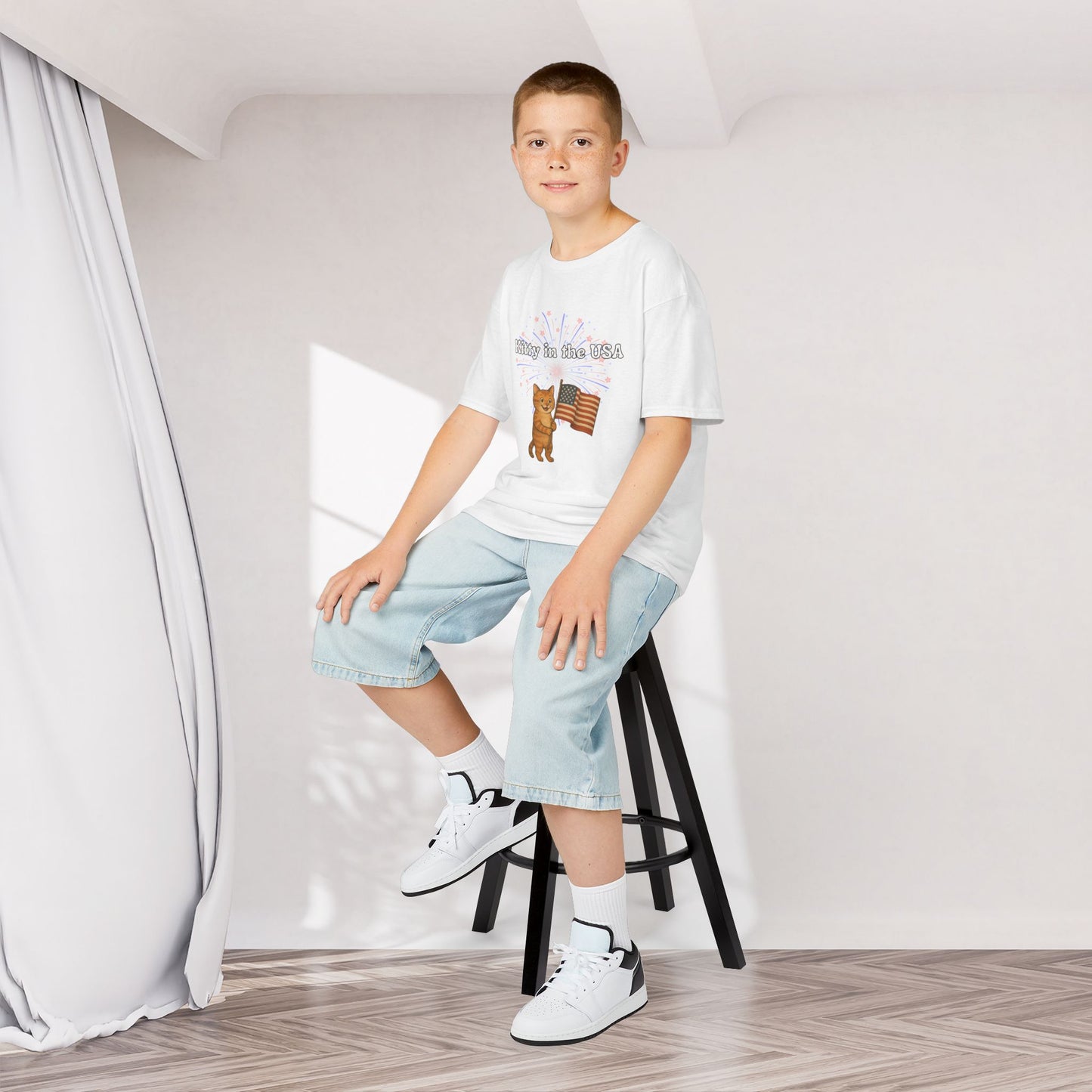 "Kitty in the USA" - Kids Tee