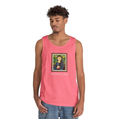 Meowna Lisa Funny Unisex Tank Top