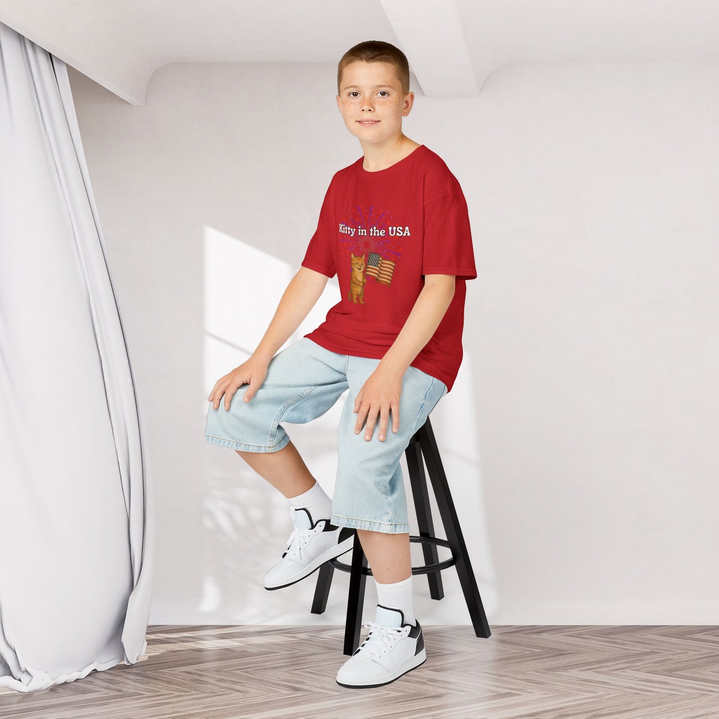"Kitty in the USA" - Kids Tee
