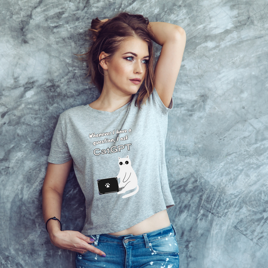 "Cat-GPT" Funny Women's T-Shirt