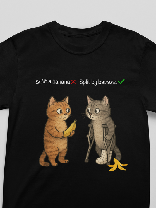 "Banana Split" Funny Cat T-shirt
