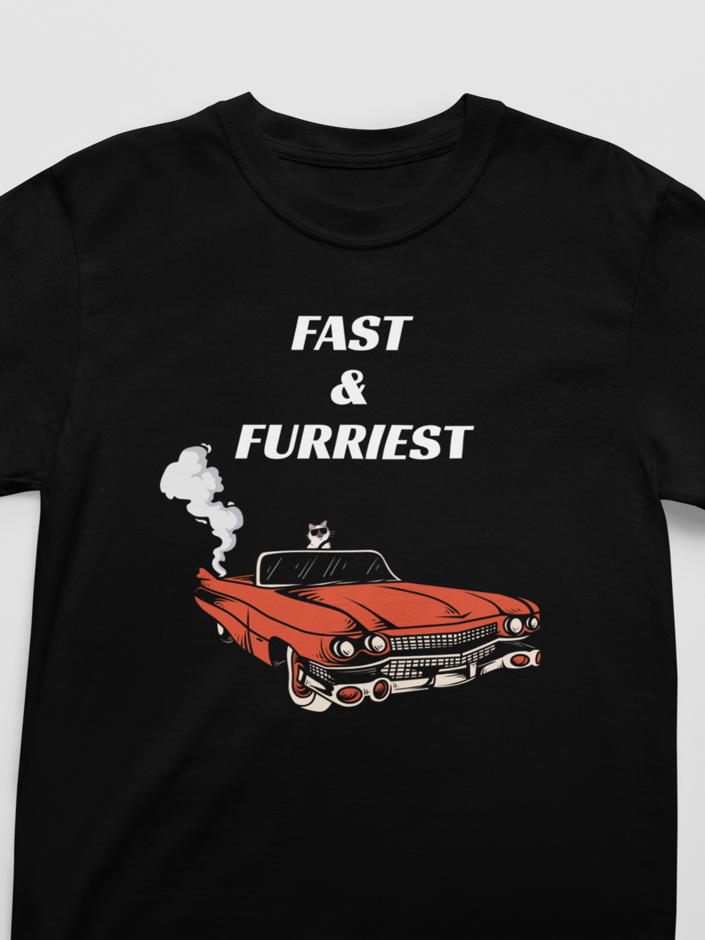 "Fast & Furriest" Funny Cat Tee Shirt