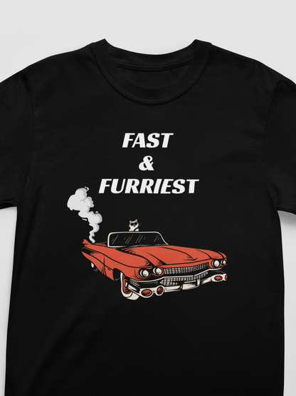 "Fast & Furriest" Funny Cat Tee Shirt