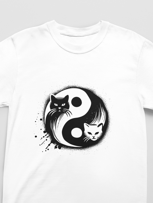 "Yin Yang Cat" Stylish Cat T-Shirt