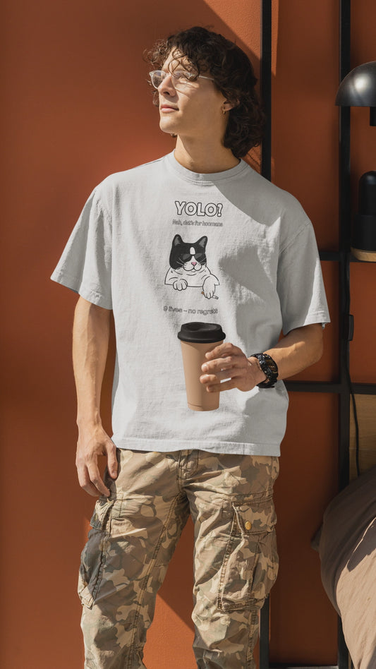 "YOLO? That's for humans" Hilarious Cat T-Shirt