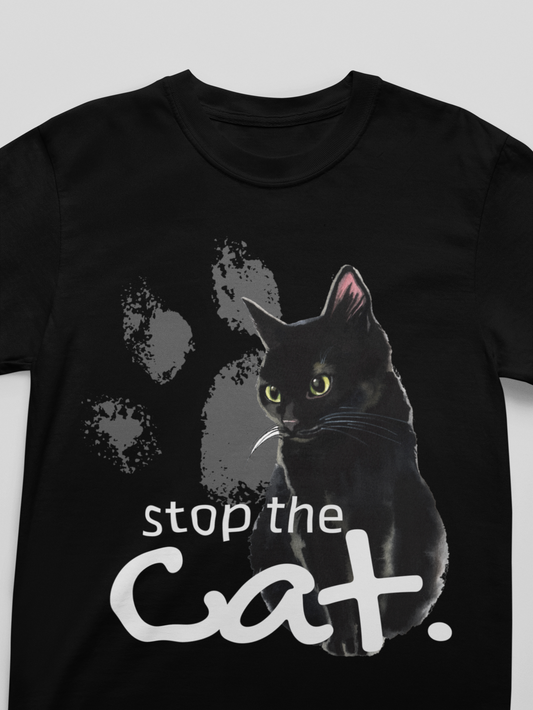"Stop the Cat" Funny & Stylish Cat T-Shirt