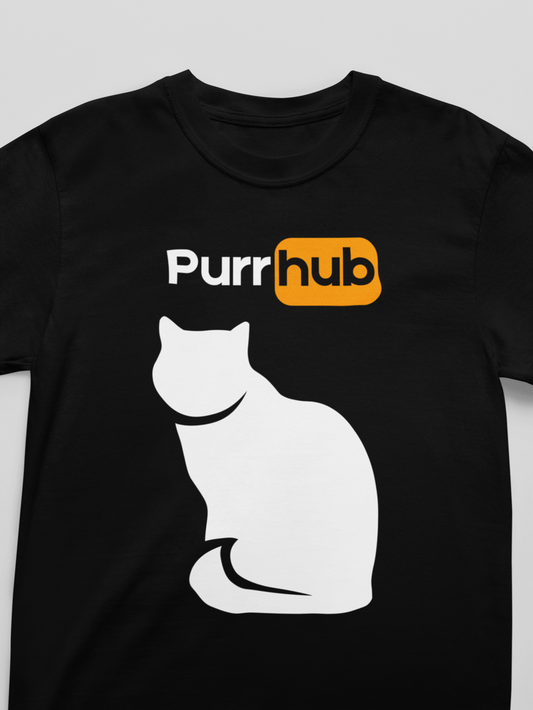 "Purr Hub" Edgy Cat T-Shirt